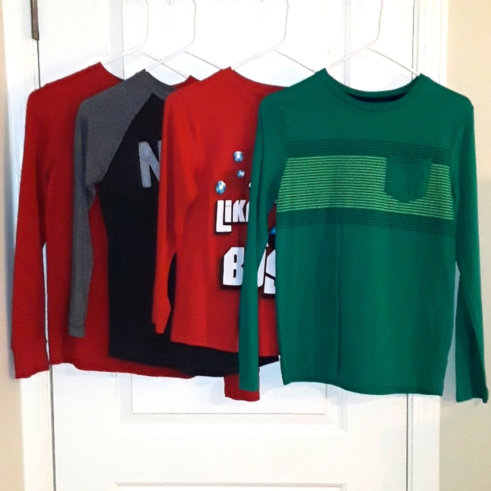 4 Boy large 10-14 size long sleeve, read note